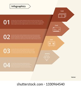 Infographics Arrow Steps Template Vector Illustration