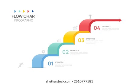 Infographics arrow symbol timeline business 4 steps to success template.