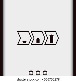 Infographics with arrows.