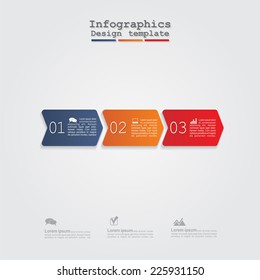 Infographics with arrows, elements and icons. Vector illustration