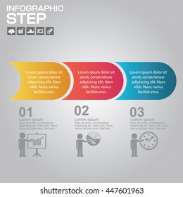 Infographics with arrows, elements and icons. Vector illustration
