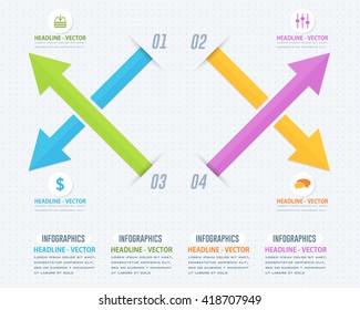 Infographics Arrows and Web Elements, Website Numbered Banner Design