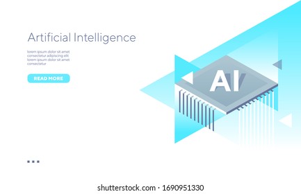 
Infographics artificial intelligence flat vector illustration