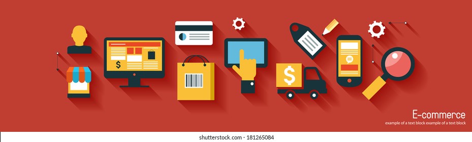 infographics background E-commerce. Business concept. Set icons