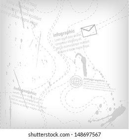 The infographics background sketch on paper - vector illustration