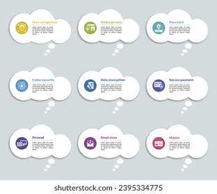 Infographics with Banking Operation theme icons, 10 steps. Such as deposits acceptance, lending of funds, funds remittance, lockers safe deposits and more.