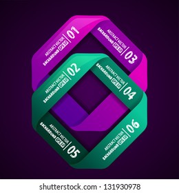 infographics banner design template. abstract number line background. infographics banner