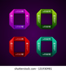 infographics banner design template. abstract number line background. infographics banner