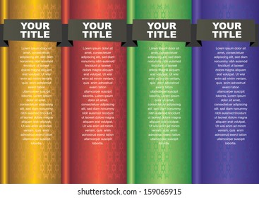 Infographics Banner in different colors. Vector illustration.