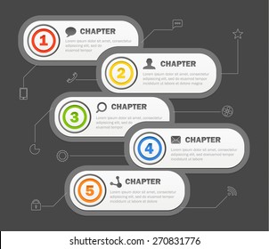 Banners de infografía diseñados con iconos. Plantilla de vector para un contenido