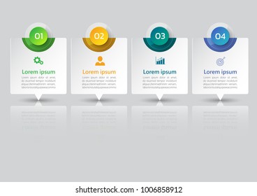 infographics banners template with 4 options, can be used for workflow layout, diagram, website,corporate report, advertising, marketing vector.