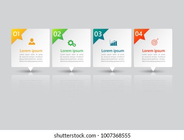 Infographics banners template with 4 options, can be used for workflow layout, diagram, website,corporate report, advertising, marketing vector.