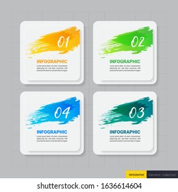 Infographics banners template with 4 options, can be used for workflow layout, diagram, website,corporate report,advertising, marketing.vector.