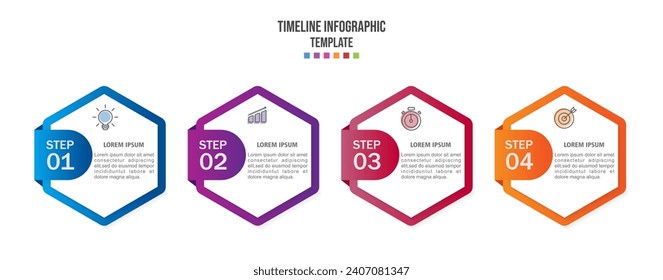 infographics banners template with 4 options, vector infographic