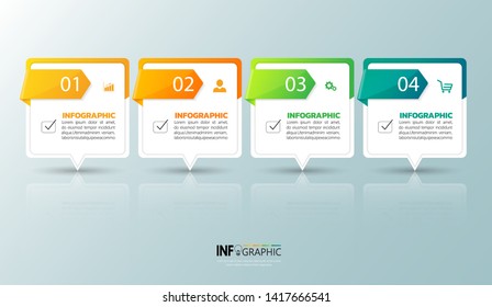 infographics banners template with 4 options,can be used for workflow layout, diagram, website,corporate report,advertising, marketing.vector.