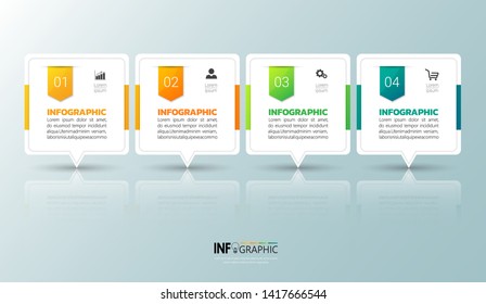infographics banners template with 4 options,can be used for workflow layout, diagram, website,corporate report,advertising, marketing.vector.