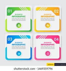 infographics banners template with 4 options,can be used for workflow layout, diagram, website,corporate report,advertising, marketing.vector.