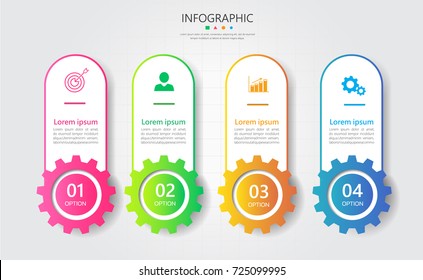 Infographics banners template with 4 options,can be used for workflow layout, diagram, website, corporate report, advertising, marketing.vector illustration