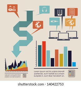 infographics bars over white background vector illustration