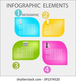 infographics beauty, Step by step makeup instruction. Vector illustration on makeup theme.