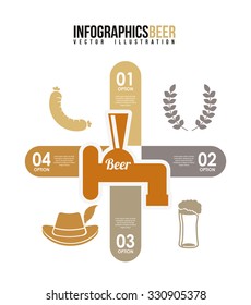 infographics beer design, vector illustration eps10 graphic 