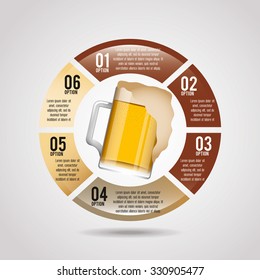 infographics beer design, vector illustration eps10 graphic 