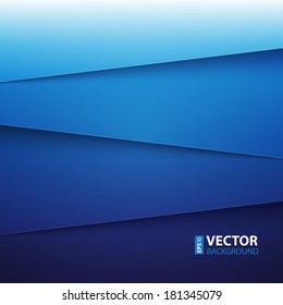 infographics blue paper layers abstract vector background. RGB EPS 10 vector illustration
