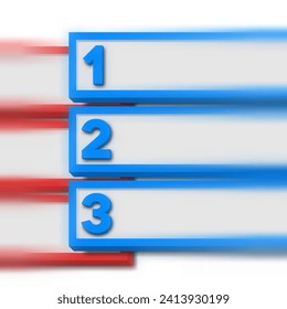 Infographics with blurred option bars