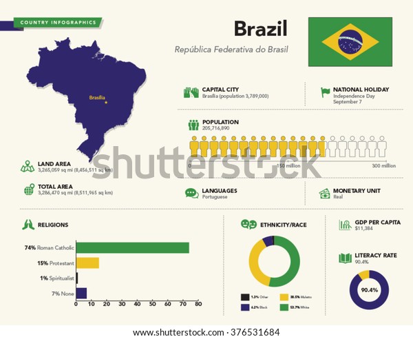 brazil infographic icons