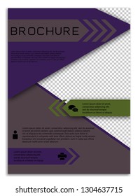 Infographics in brochures for minimalist design style on a white background. Use in presentation templates, flyer and leaflet, corporate report, marketing, advertising, annual report and banner.