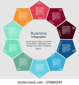 Infographics for buisness in rainbowcollors