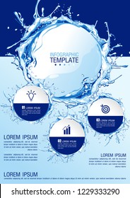 infographics business chart design template. You can place relevant content in the area, vector illustration.