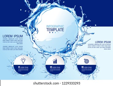 infographics business chart design template. You can place relevant content in the area, vector illustration.