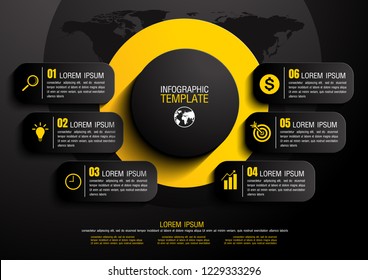 infographics business chart design template. You can place relevant content in the area, vector illustration.