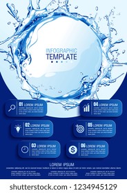 infographics business chart design template. You can place relevant content in the area, vector illustration.