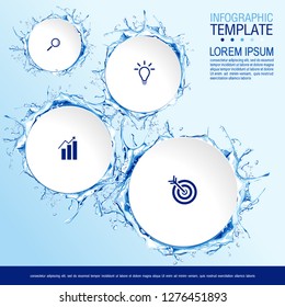 infographics business chart design template. You can place relevant content in the area, vector illustration.