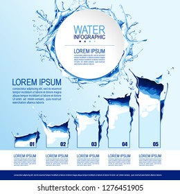 infographics business chart design template. You can place relevant content in the area, vector illustration.