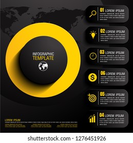 infographics business chart design template. You can place relevant content in the area, vector illustration.