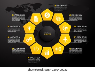 infographics business chart design template. You can place relevant content in the area, vector illustration.