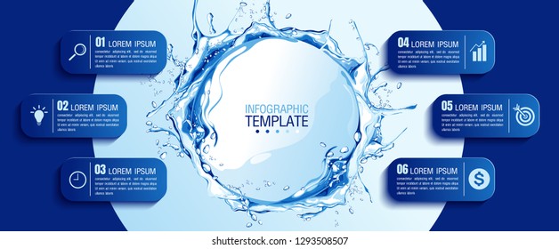 infographics business chart design template. You can place relevant content in the area, vector illustration.