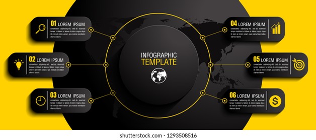 infographics business chart design template. You can place relevant content in the area, vector illustration.