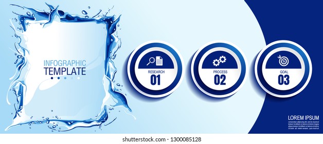 infographics business chart design template. You can place relevant content in the area, vector illustration.