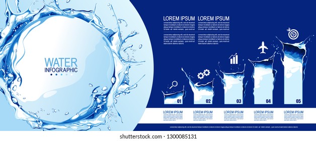 infographics business chart design template. You can place relevant content in the area, vector illustration.