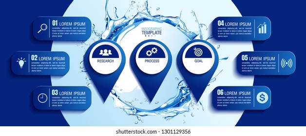infographics business chart design template. You can place relevant content in the area, vector illustration.