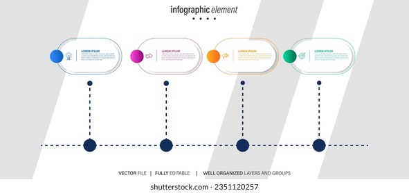 infographics business chart design template. You can place relevant content in the area, vector illustration.
