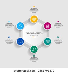 infographics business chart design template icons and elements. You can place relevant content in the area