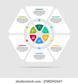 infographics business chart design template. You can place relevant content in the area, vector illustration.