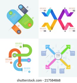Infographics, Business Chart Template and Web Elements Collection 