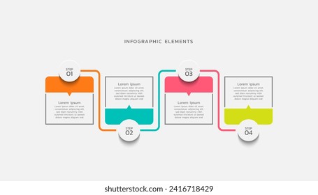 Infographie conception d'éléments colorés de l'entreprise