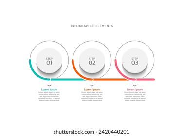 Infographics business colorful elements design